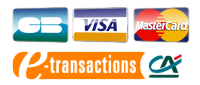 CB, VISA, Mastercard via e-Ttansactions du Crédit Agricole